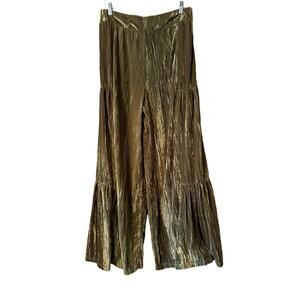 NATURAL LIFE Green Wide Leg Jumpsuit Luxurious Velvet